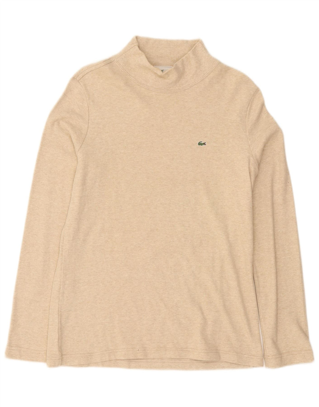Top Mujer Lacoste Manga Larga Talla 46 XL Beige Algodón