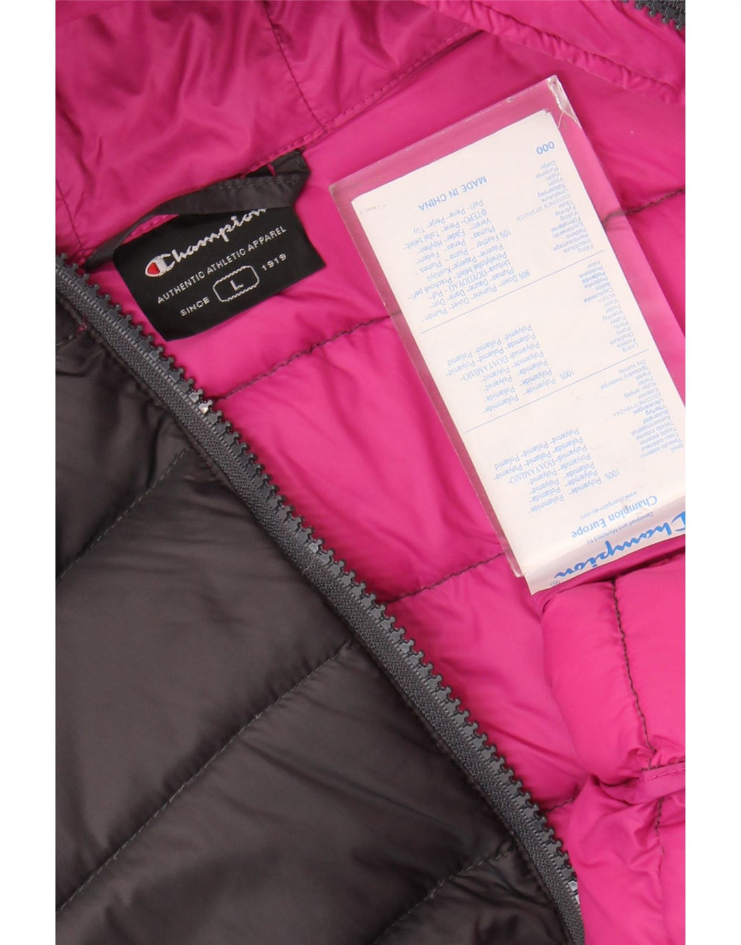 CHAMPION Chaqueta acolchada con capucha para niñas 13-14 años Grande Poliamida negra