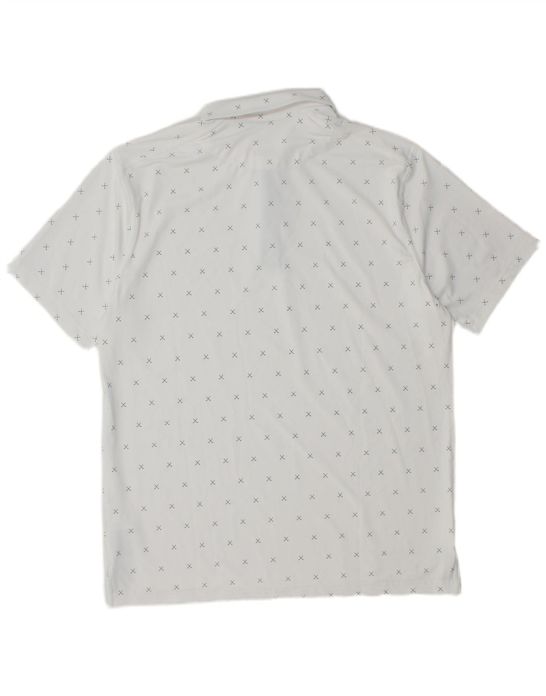 Nike Polo Dri Fit para hombre poliéster geométrico blanco mediano