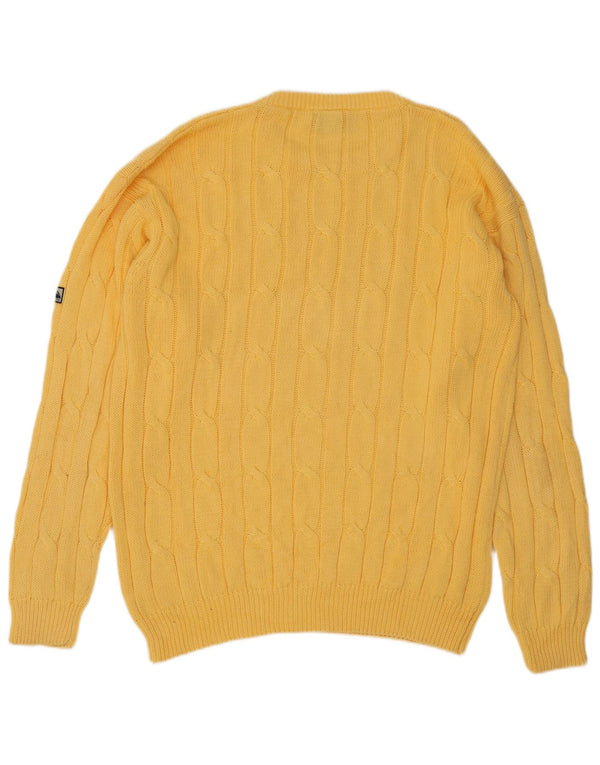 Navigare Jersey De Cuello Redondo Para Hombre De Algodón Amarillo Medio