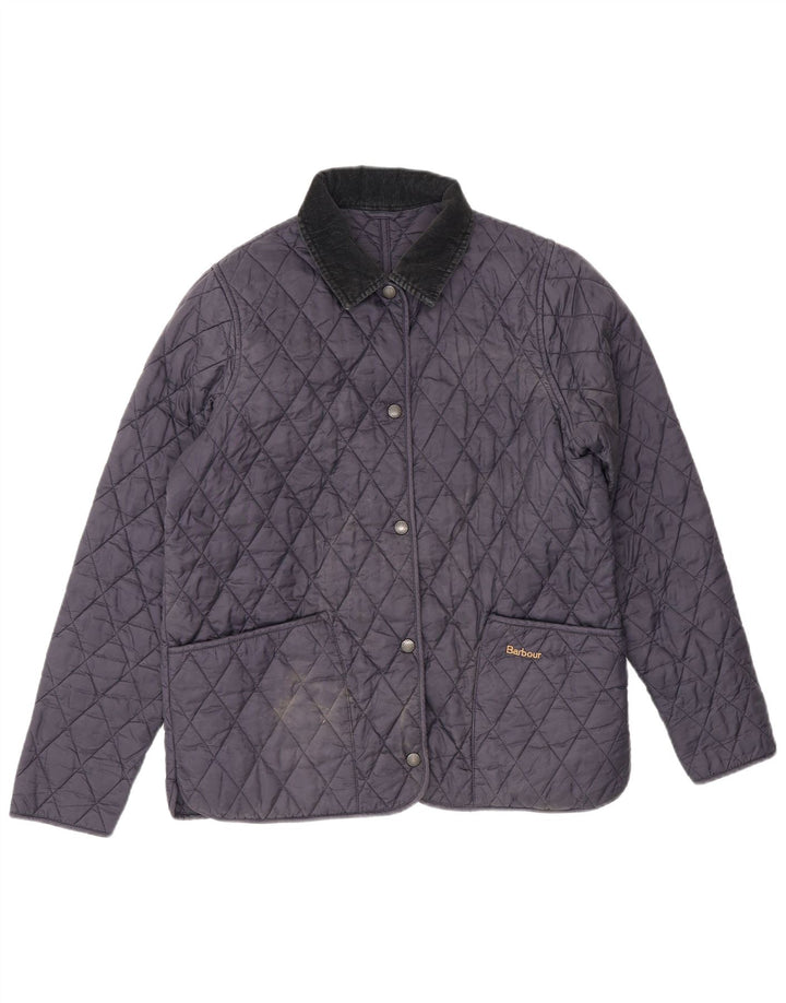 Barbour Chaqueta acolchada para mujer UK 12 Mediana Azul marino Poliéster