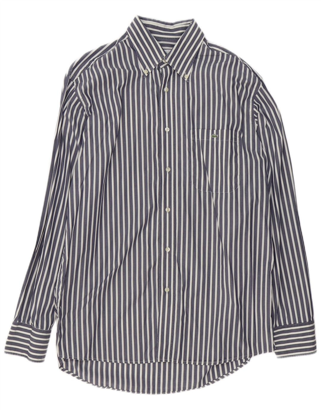 Camisa Lacoste para hombre Talla 41 Algodón mediano azul marino a rayas