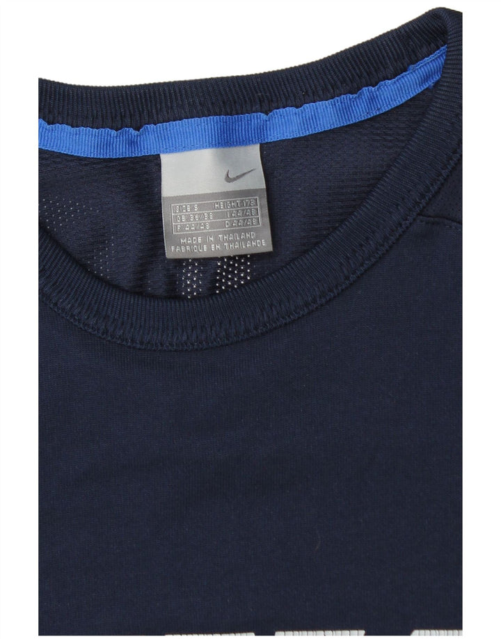 Nike Camiseta gráfica de manga larga para hombre UK 36/38 Small Azul marino