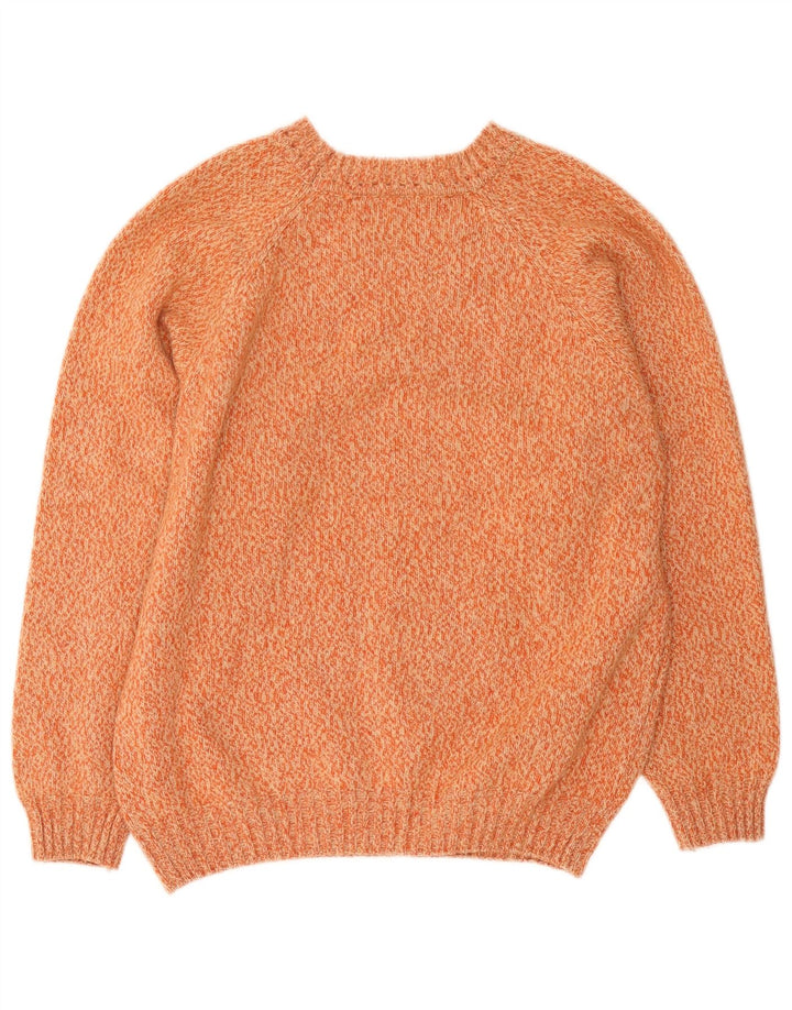 Ellesse Jersey De Cuello Redondo Para Hombre De Lana Moteada Naranja Grande