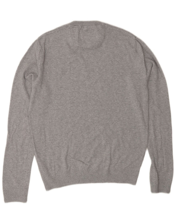 Jack Wills Jersey de cuello redondo para mujer UK 44 Algodón moteado gris medio