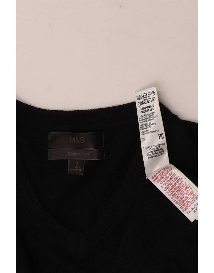 Marks & Spencer Suéter con Cuello en V para Hombre Pequeño Acrílico Negro