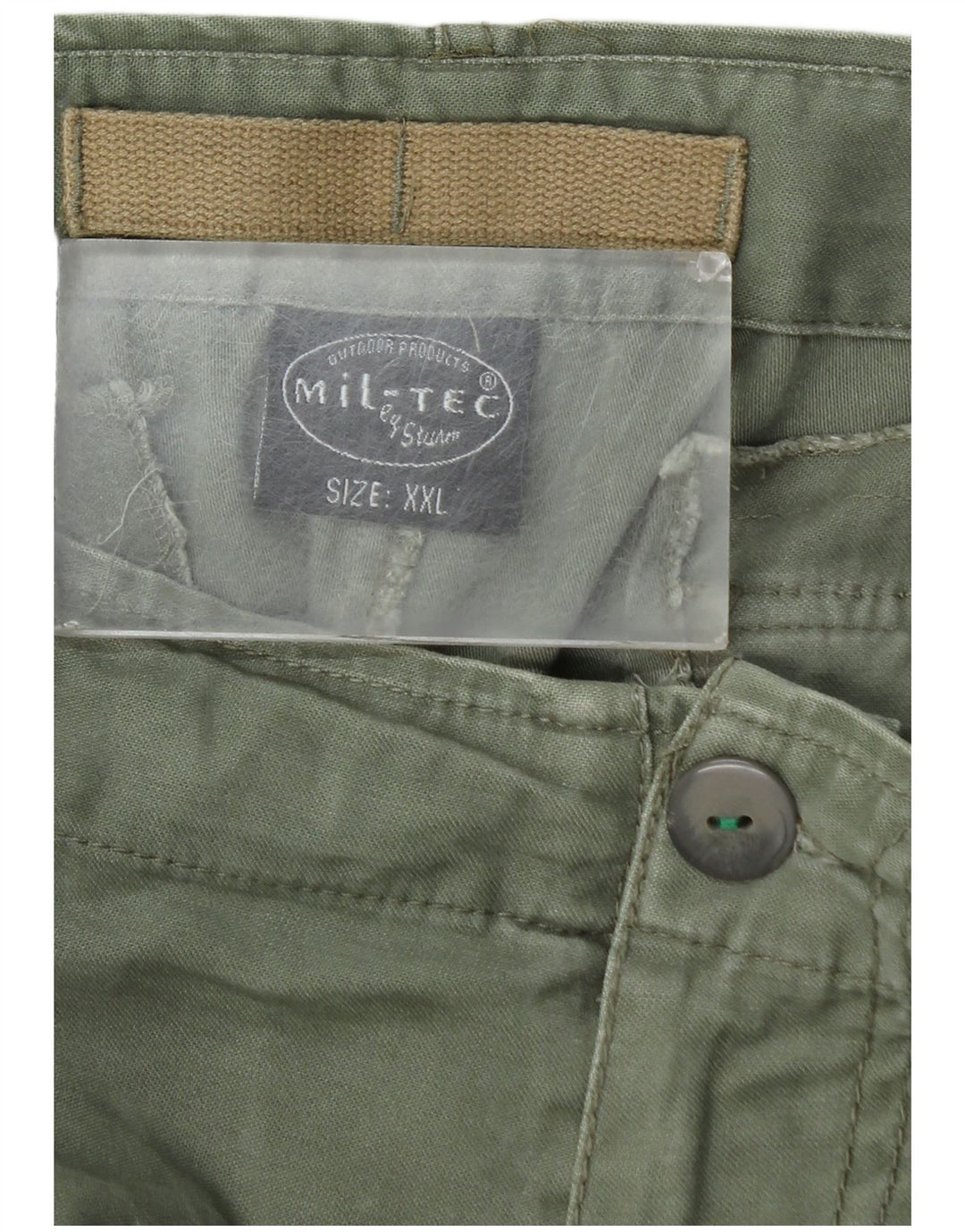 Mil-Tec Pantalones cortos cargo para hombre 2XL W42 Algodón verde
