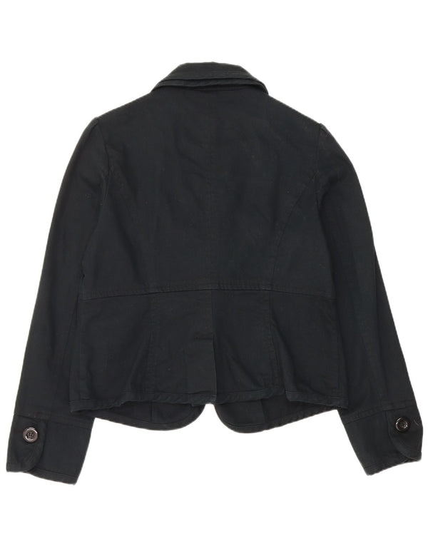 Monsoon Chaqueta tipo blazer de 1 botón para mujer UK 46 Grande Algodón azul marino