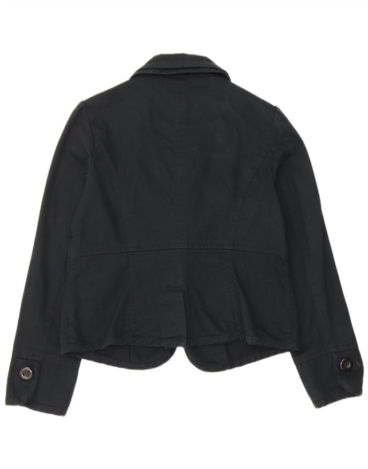 Monsoon Chaqueta tipo blazer de 1 botón para mujer UK 46 Grande Algodón azul marino