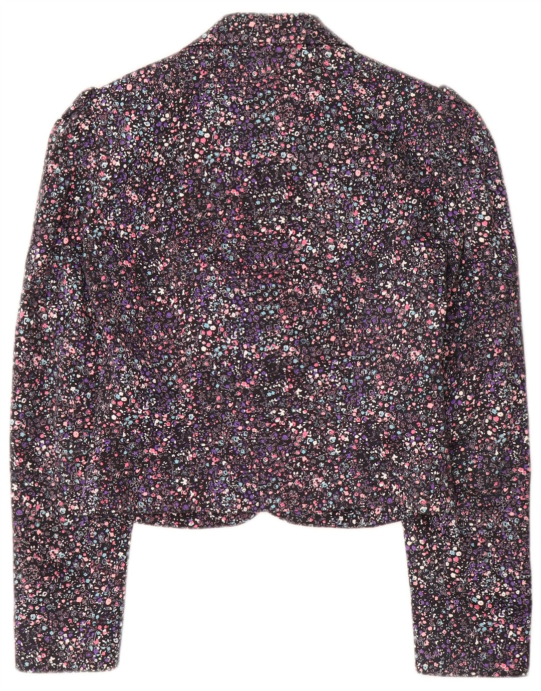 Monsoon Chaqueta tipo blazer corta con 1 botón para mujer UK 8 Small Multicolor Floral