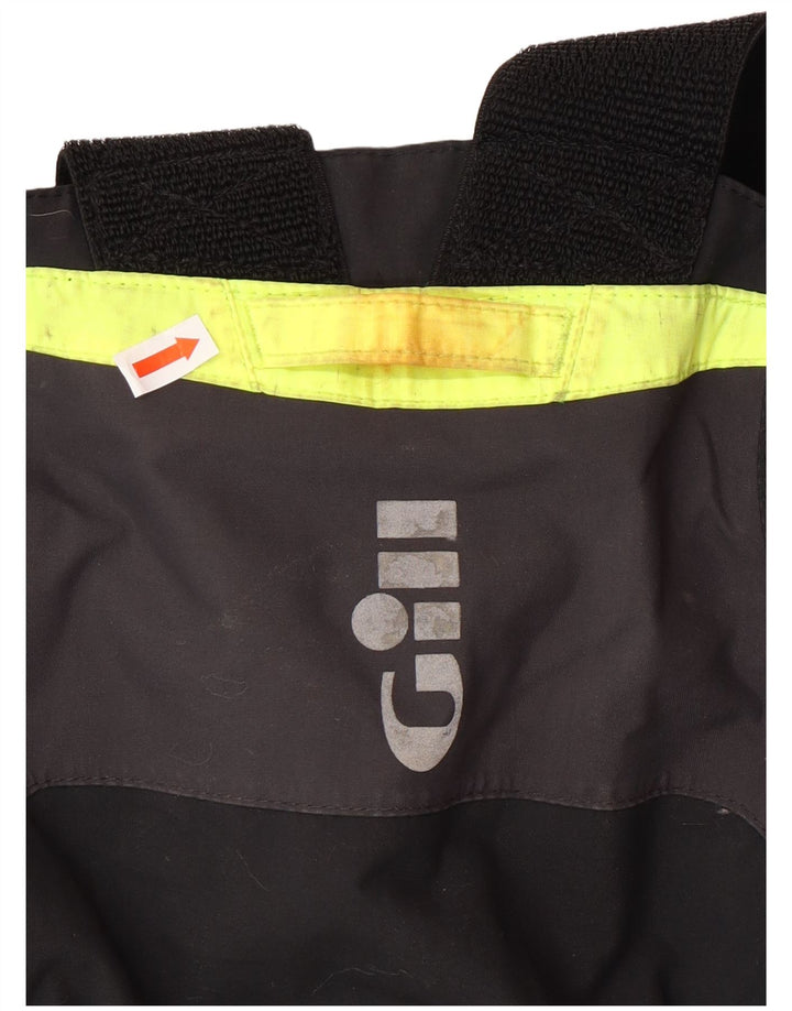 GILL Hombre Cargo Peto Pantalón Impermeable Grande Nylon Negro Náutico