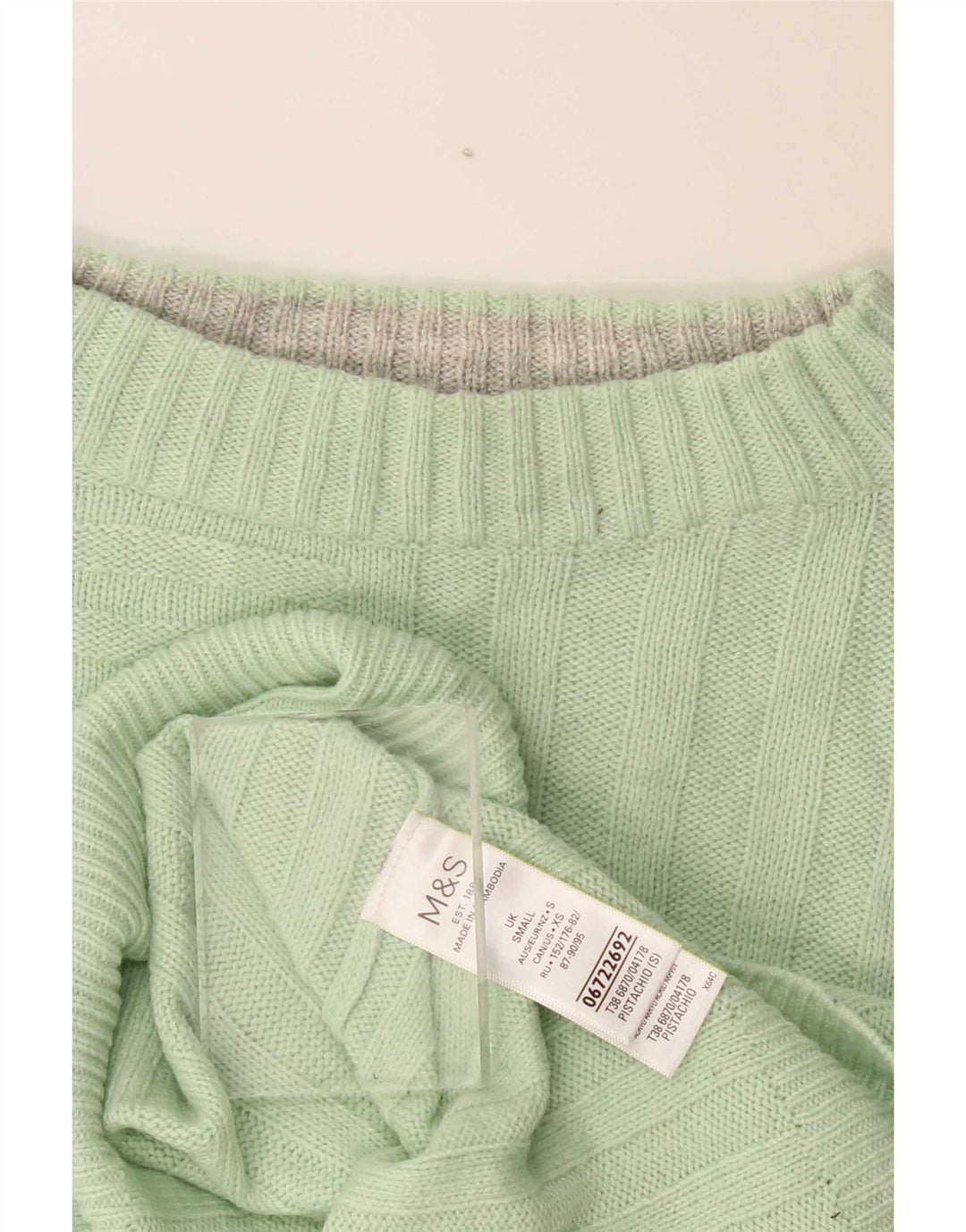 Marks & Spencer Suéter tipo jersey de gran tamaño con cuello barco para mujer UK 10 Small Green