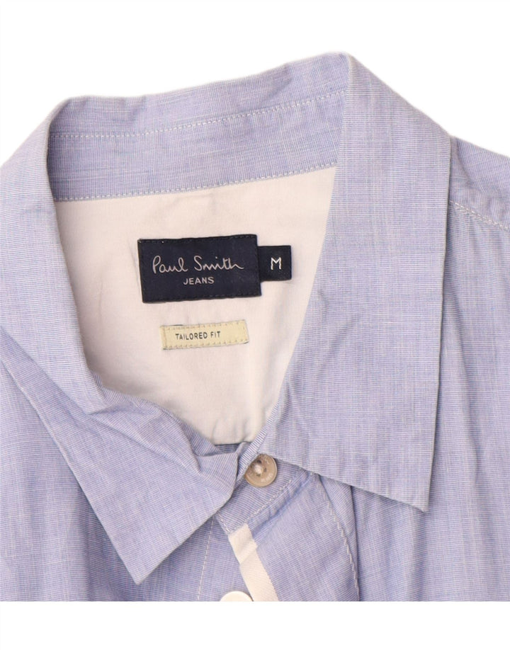 Paul Smith Camisa de corte entallado para hombre de algodón azul medio