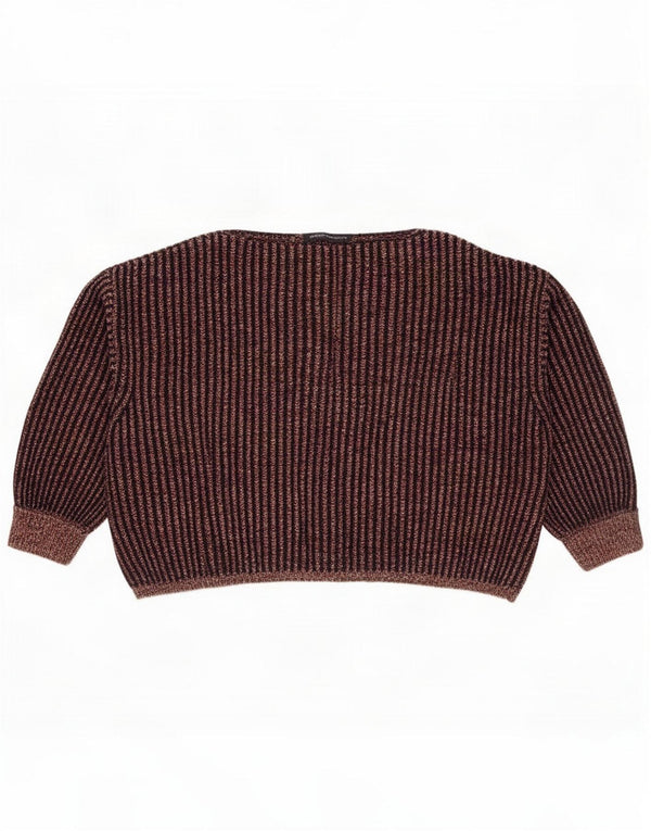 Suéter tipo jersey con cuello barco para mujer de French Connection UK 46 Grande, rayas negras