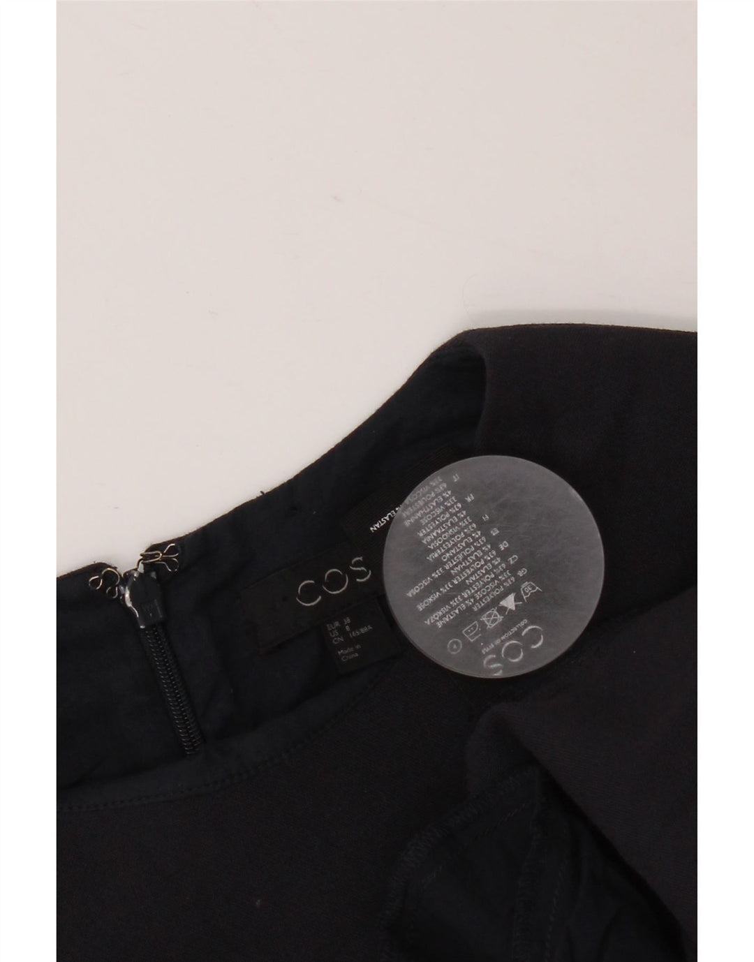 Cos Vestido acampanado de manga larga para mujer EU 38 Medio Azul marino Poliéster