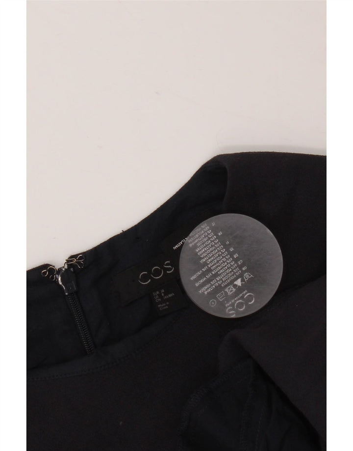Cos Vestido acampanado de manga larga para mujer EU 38 Medio Azul marino Poliéster