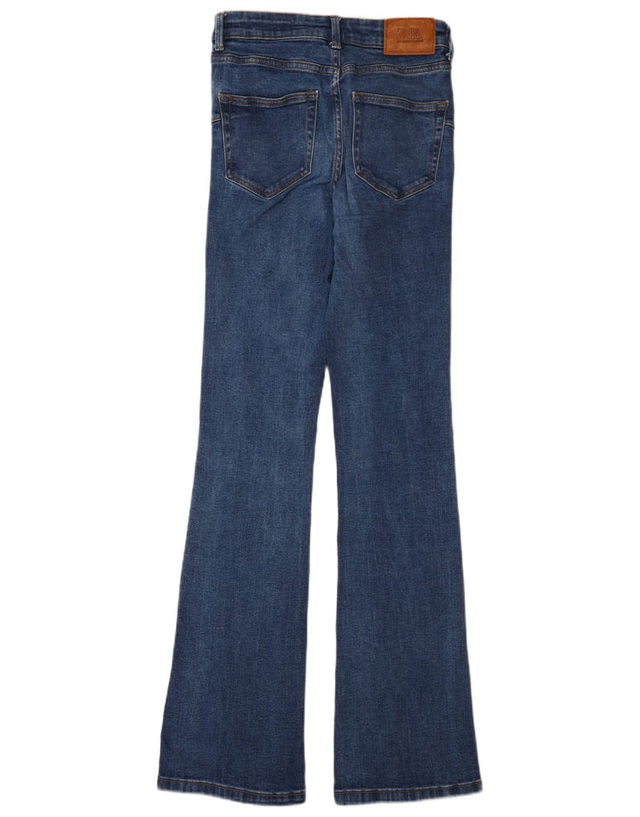 Zara Vaqueros Acampanados Mujer EU 34 2XS W24 L32 Algodón Azul