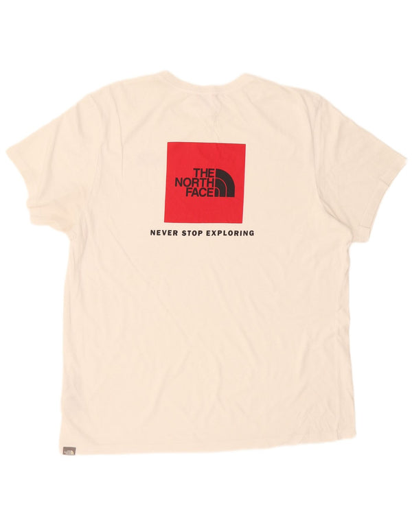 The North Face Hombre Camiseta Gráfica Top XL Algodón Blanco
