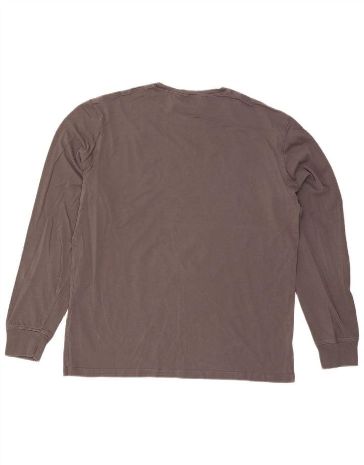 Massimo Dutti Camiseta Hombre Manga Larga XL Gris Algodón