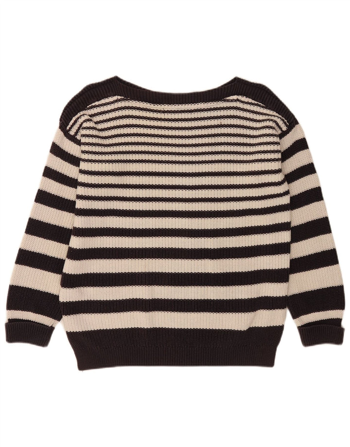 Marks & Spencer Jersey con cuello barco para mujer, talla 44, talla mediana, azul marino