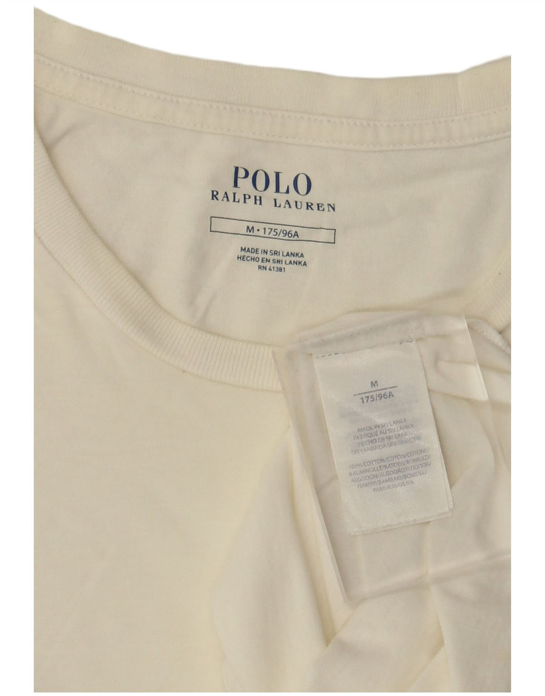 Polo Ralph Lauren - Camiseta para hombre (algodón blanco mediano)