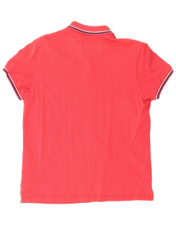 Henry Cottons Polo Slim Fit para hombre de algodón a rayas rojas medianas