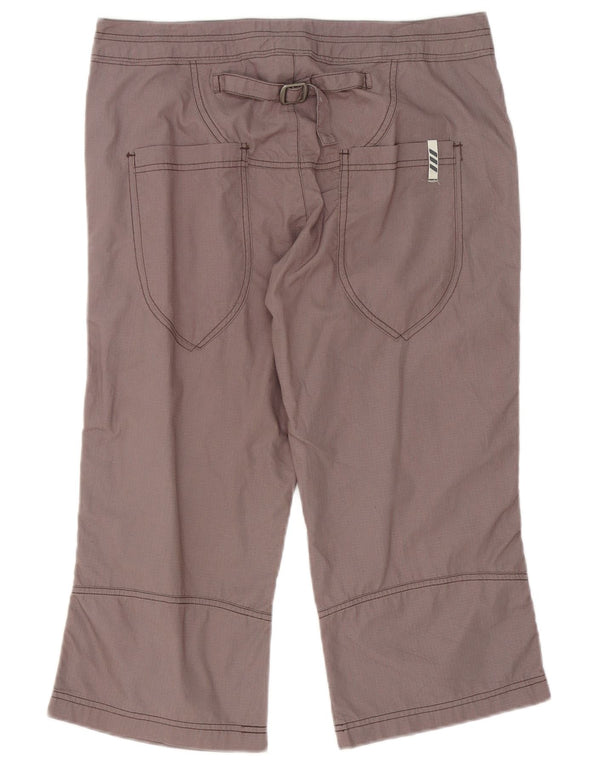 Adidas Pantalones capri rectos para mujer UK 12 Medium W32 L22 Gris Algodón