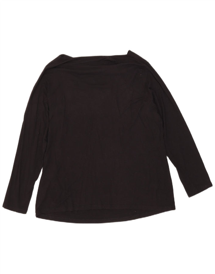 Perte by Krizia Top con estampado abstracto para mujer, manga larga, UK 40 XL, negro