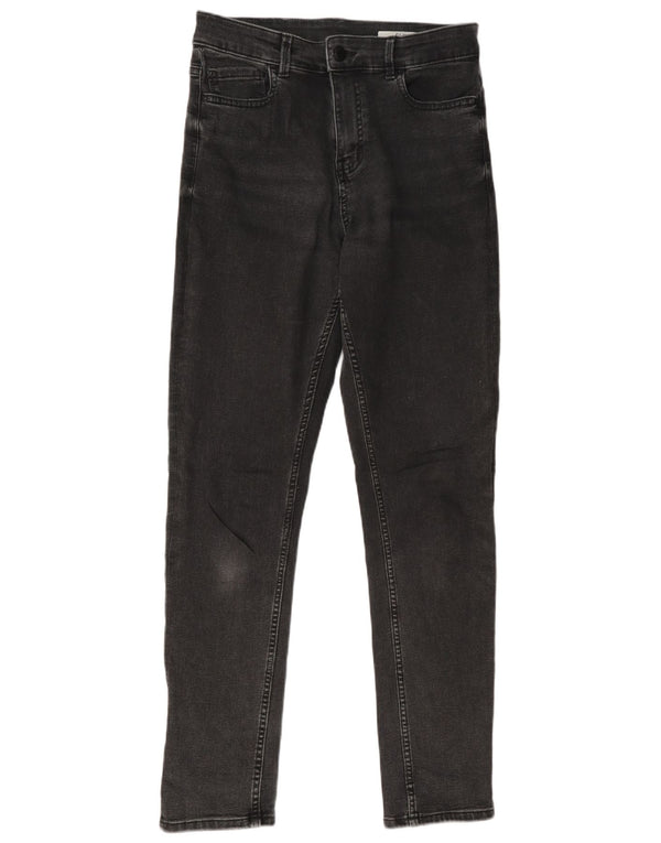 Marks & Spencer Vaqueros ajustados para mujer UK 10 Small W27 L29 Algodón negro