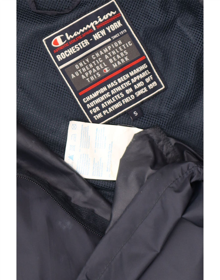 Champion Chaqueta impermeable con capucha para hombre UK 36 Small Azul marino Poliamida
