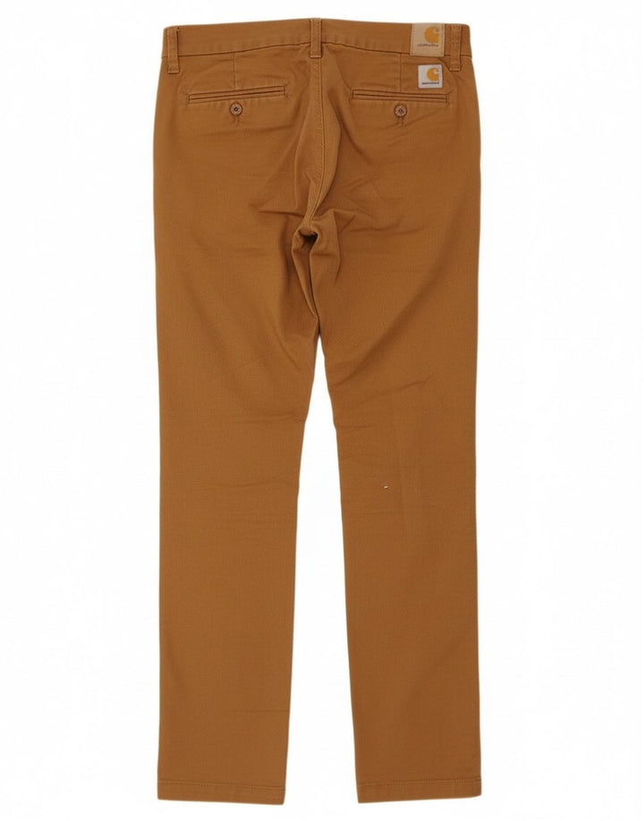 Carhartt Hombre Sid Slim Chino Pantalones W29 L32 Algodón Beige