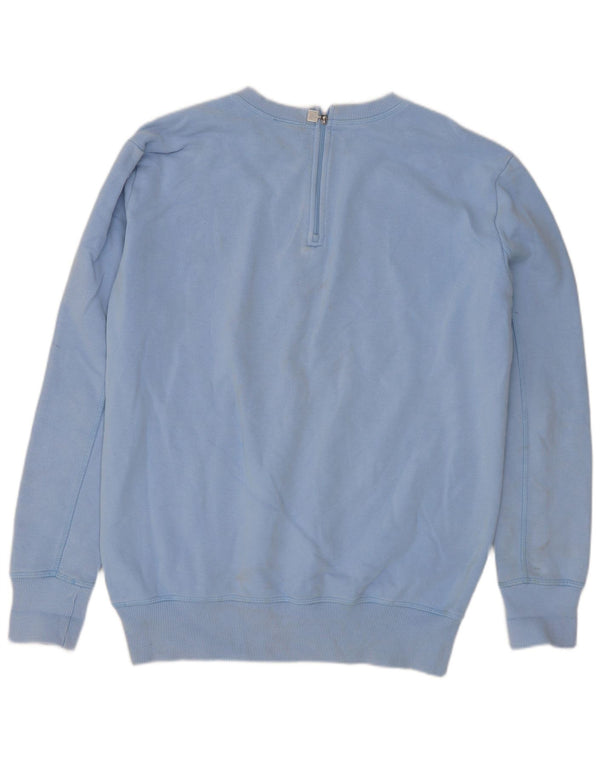 Ellesse Sudadera de gran tamaño con gráfico para mujer UK 10 Small Blue Cotton