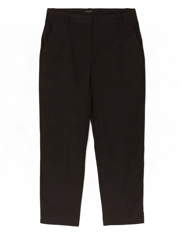 Massimo Dutti Pantalón Cropped Mujer EU 40 Medium W30 L25 Lino Negro