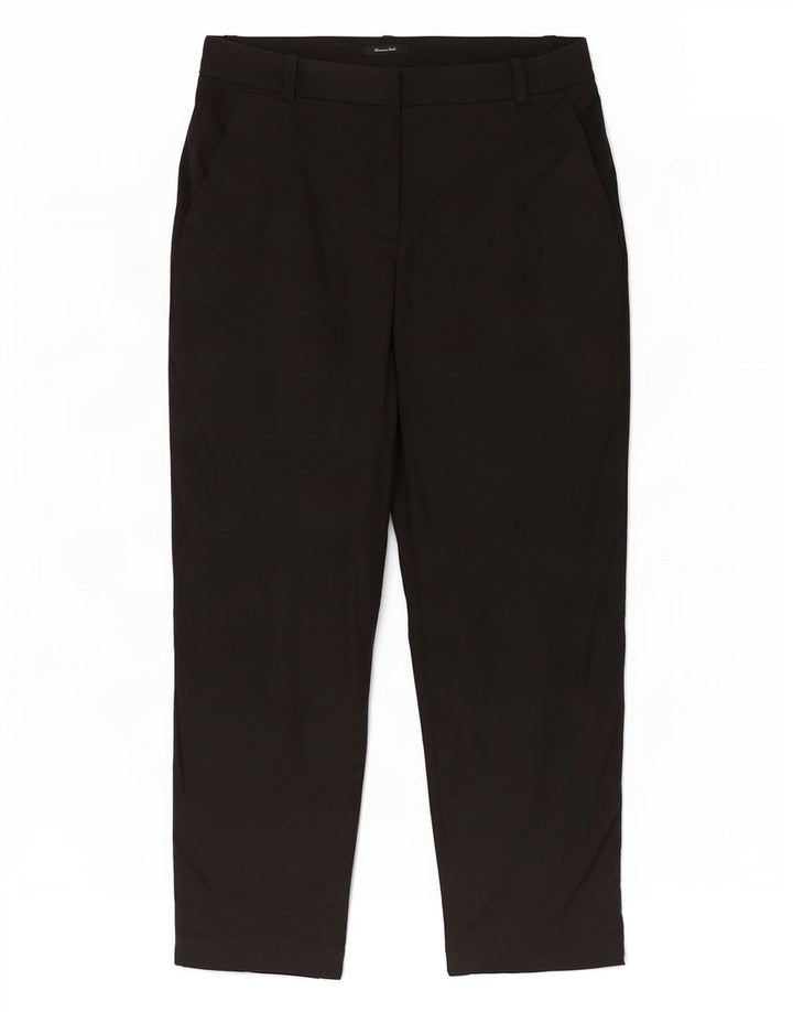 Massimo Dutti Pantalón Cropped Mujer EU 40 Medium W30 L25 Lino Negro
