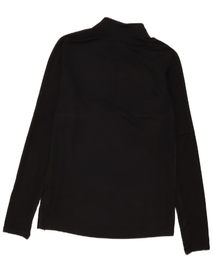 Nike Dri Fit - Chándal con cremallera y cuello para hombre, talla pequeña, poliéster negro