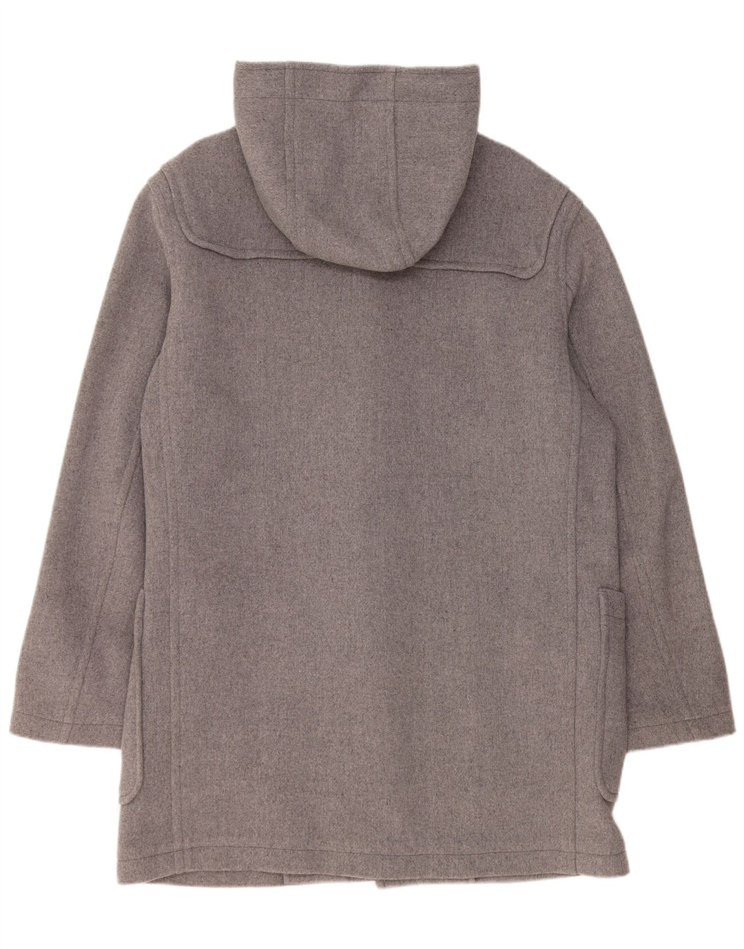 BENETTON Trenca con capucha para hombre UK 42 XL Lana gris