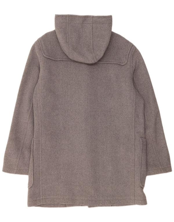 BENETTON Trenca con capucha para hombre UK 42 XL Lana gris