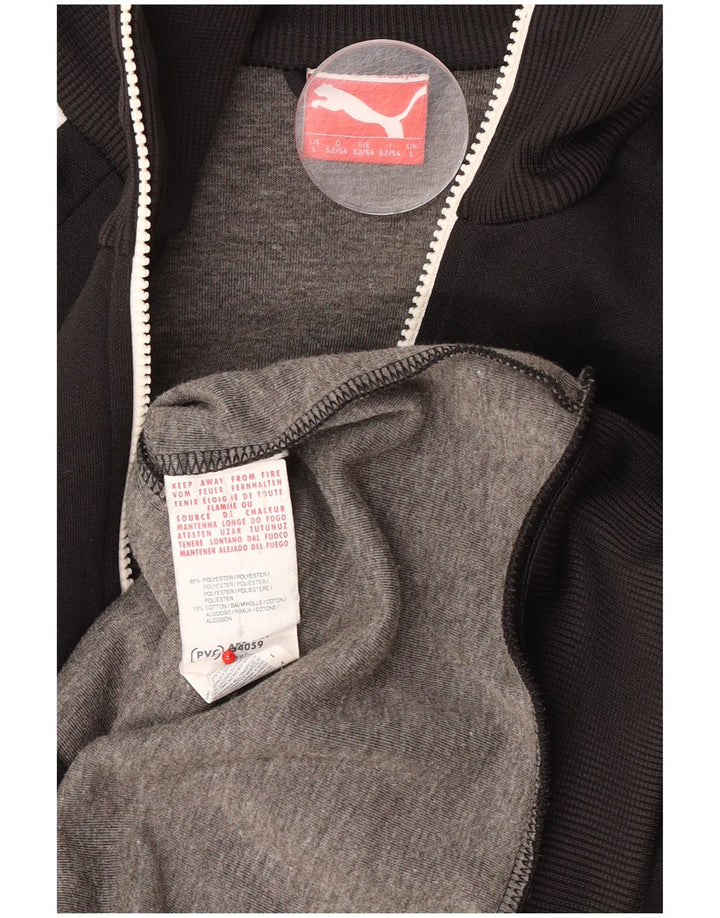 Puma Chaqueta superior de chándal con estampado gráfico para hombre Poliéster color block negro grande