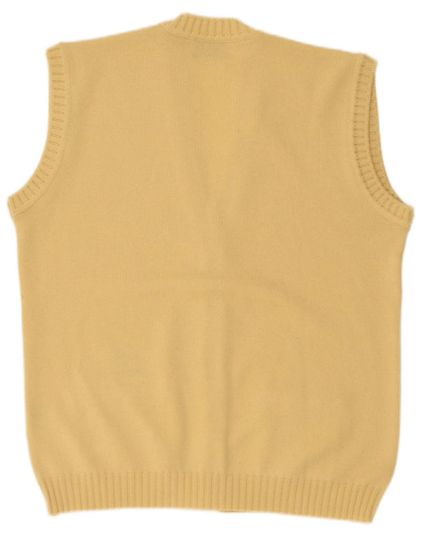 Woods & Irons Cárdigan sin mangas para mujer EU 44 XL Lana amarilla