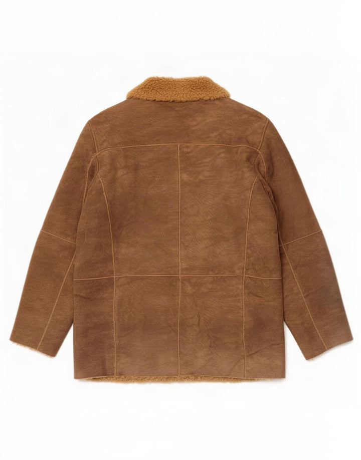 Chaqueta de cuero Sherpa para hombre Gas UK 40 Large Beige