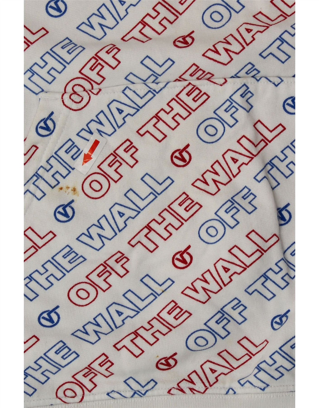 Vans Hombre Sudadera Con Capucha Gráfica Jersey XS Algodón Blanco