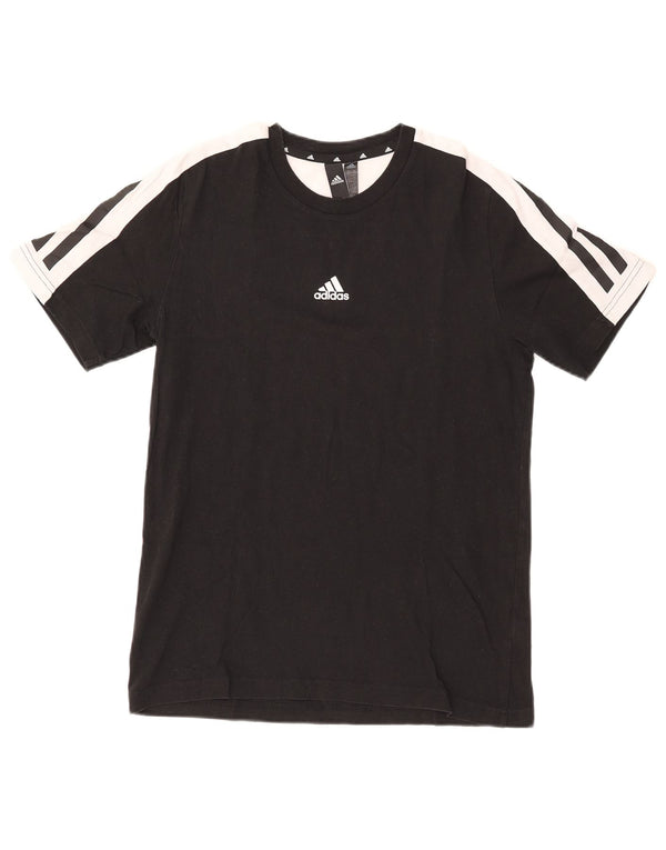 Adidas Hombre Camiseta Top Small Negro Colorblock Algodón