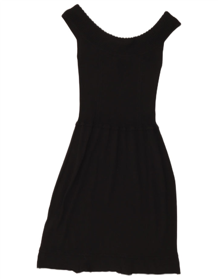 Vestido Liu Jo Mujer Con Hombros Descubiertos IT 44 Viscosa Negra Mediana