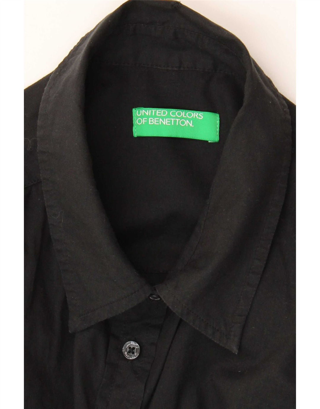 Camisa Benetton Mujer ES 44 Mediano Negro