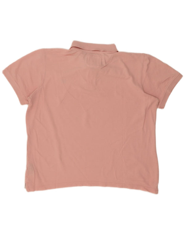 Crew Clothing Polo para hombre de algodón rosa grande