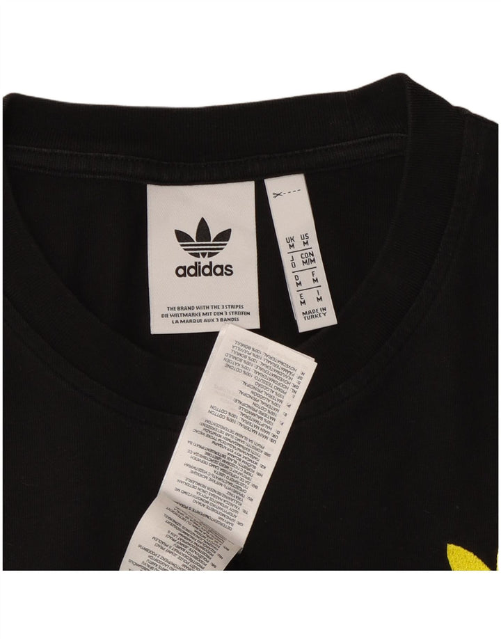 ADIDAS Camiseta gráfica para hombre Top Mediano Algodón negro