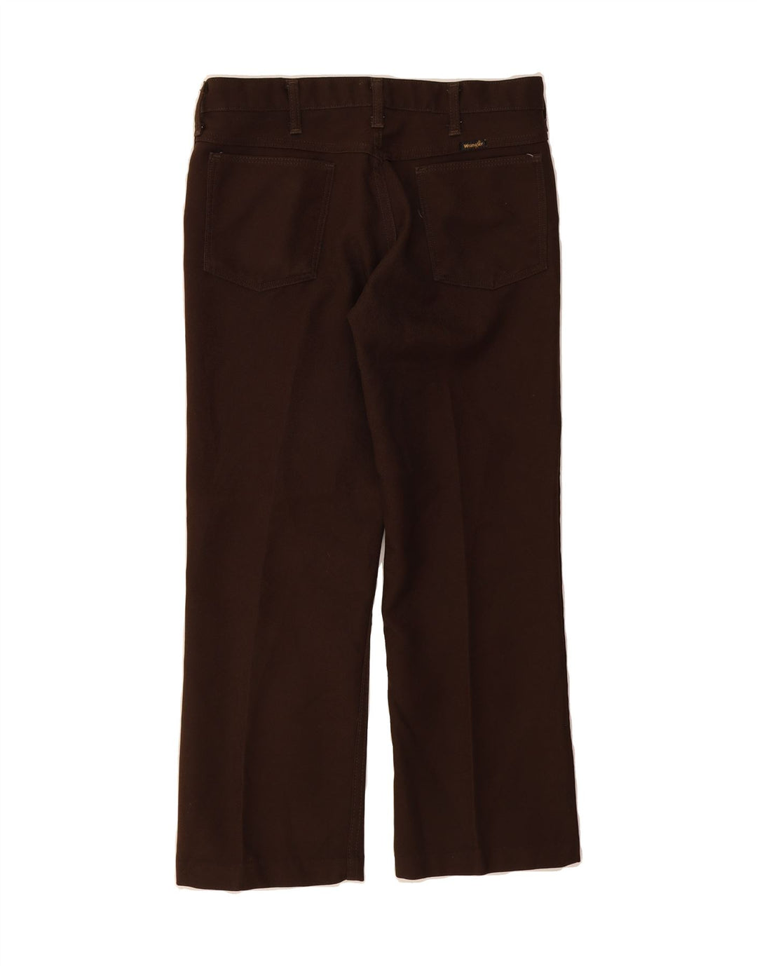 WRANGLER Mens Straight Casual Trousers W34 L26 Brown Polyester Vintage Wrangler and Second-Hand Wrangler from Messina Hembry 
