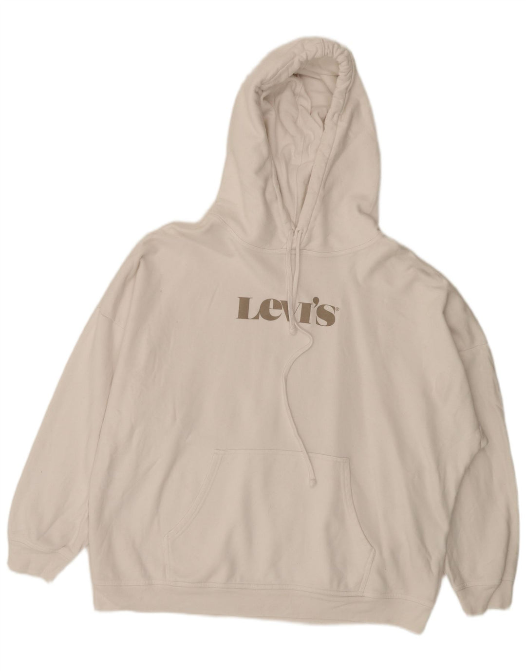 Levi's Jersey con capucha gráfica para hombre de algodón blanco grande