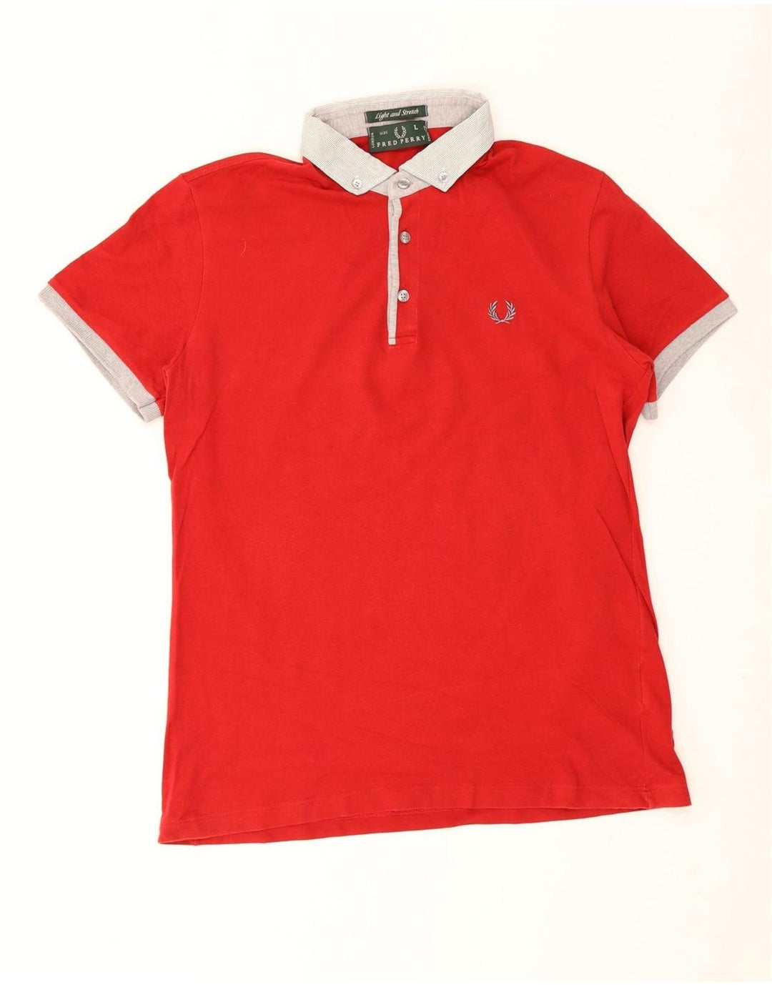Fred Perry Polo De Rugby Para Hombre Grande De Algodón Rojo