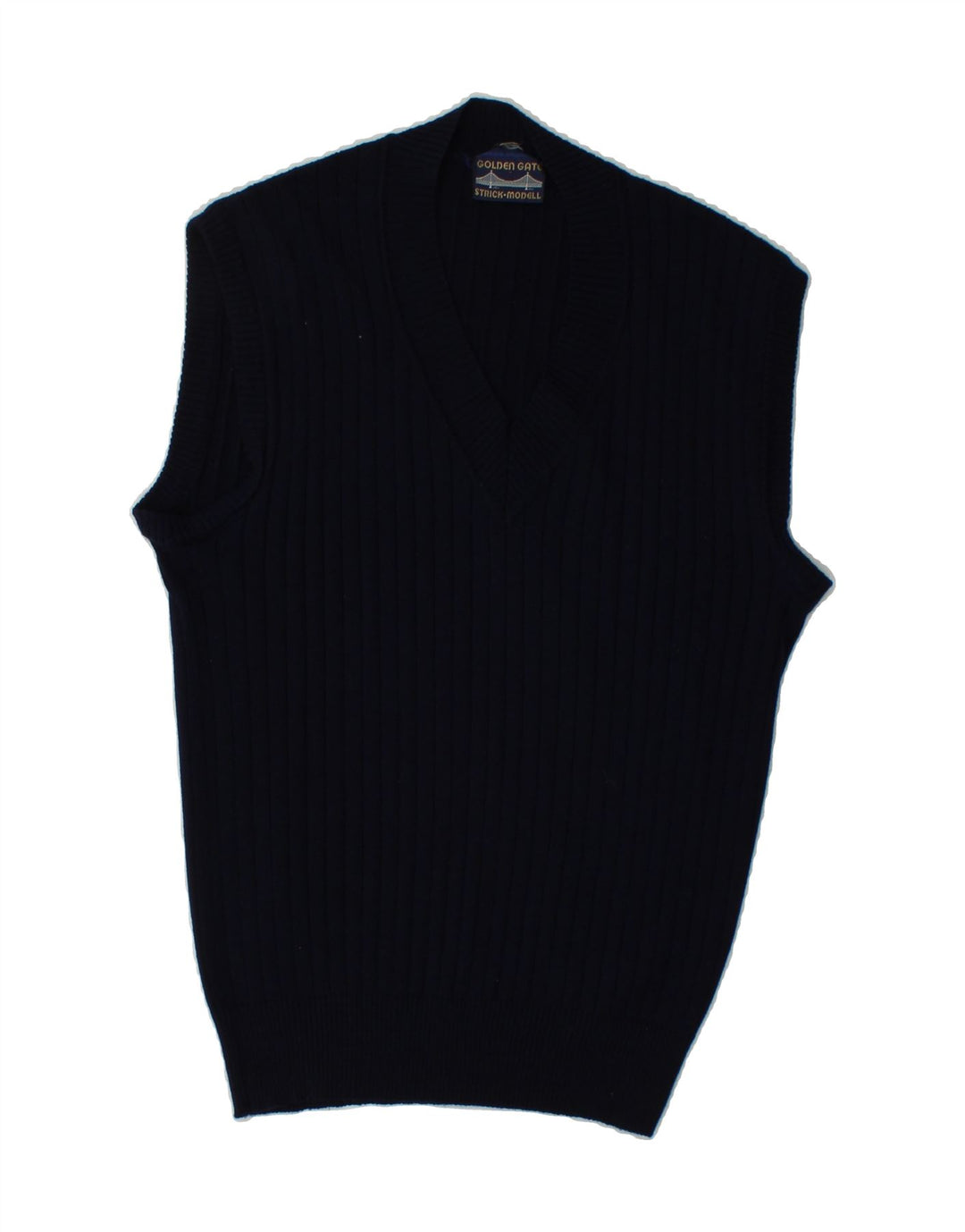 GOLDEN GATE Mens Vest Tank Top IT 50 Medium Navy Blue Acrylic Vintage Golden Gate and Second-Hand Golden Gate from Messina Hembry 